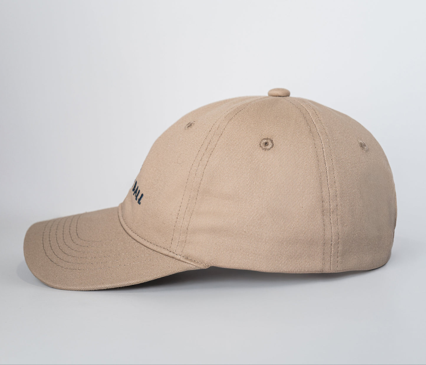 Beige cap on a light gray background
