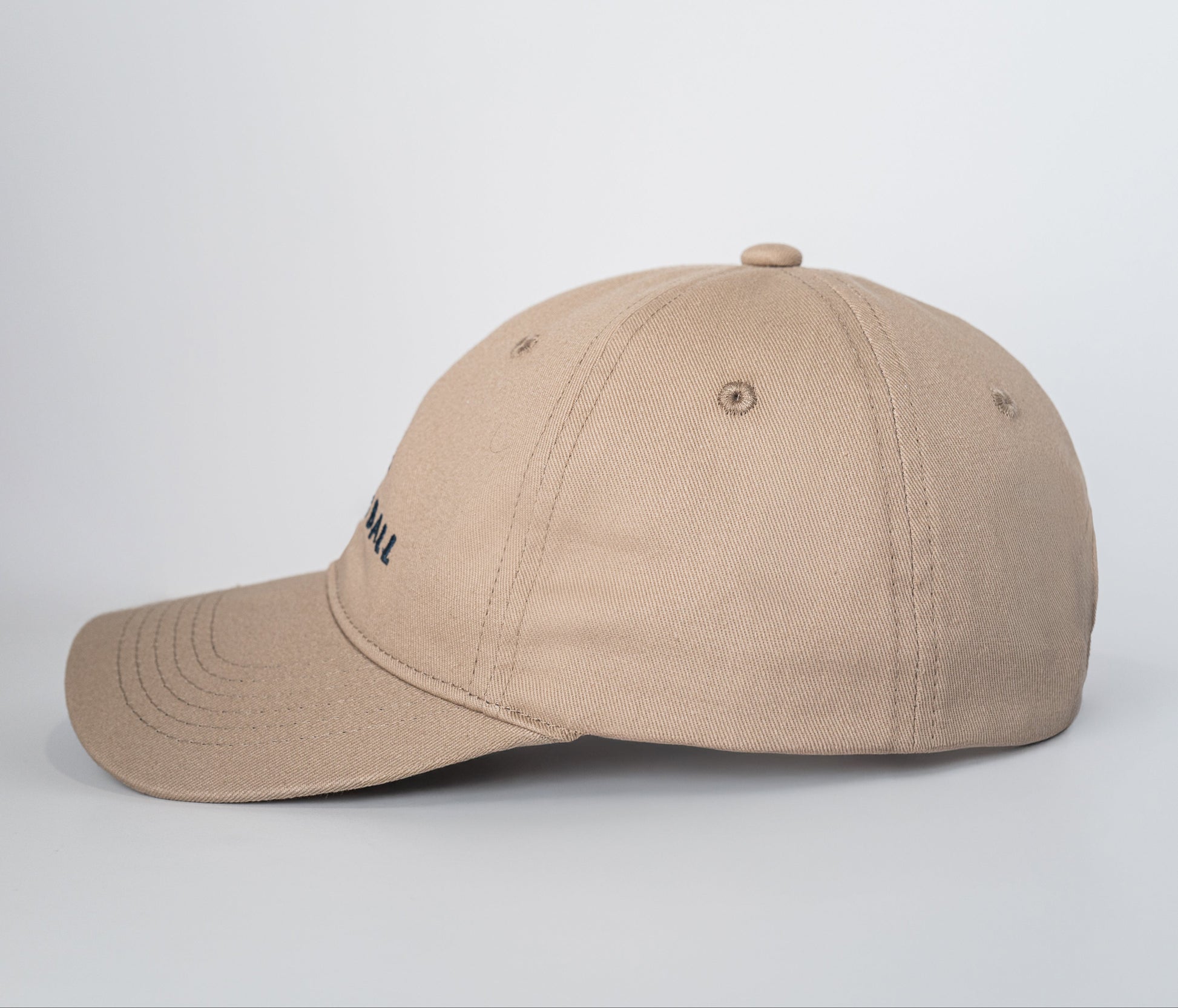 Beige cap on a light gray background